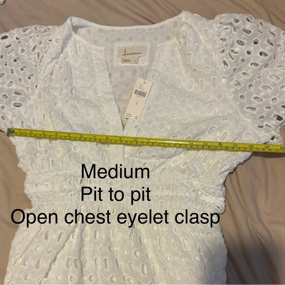 NWT Anthropologie Somerset Maxi Dress Eyelet Edition WHITE - Picture 4 of 16